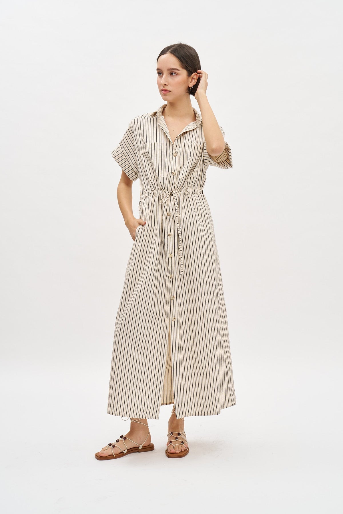 Daniel Dress Black Stripes
