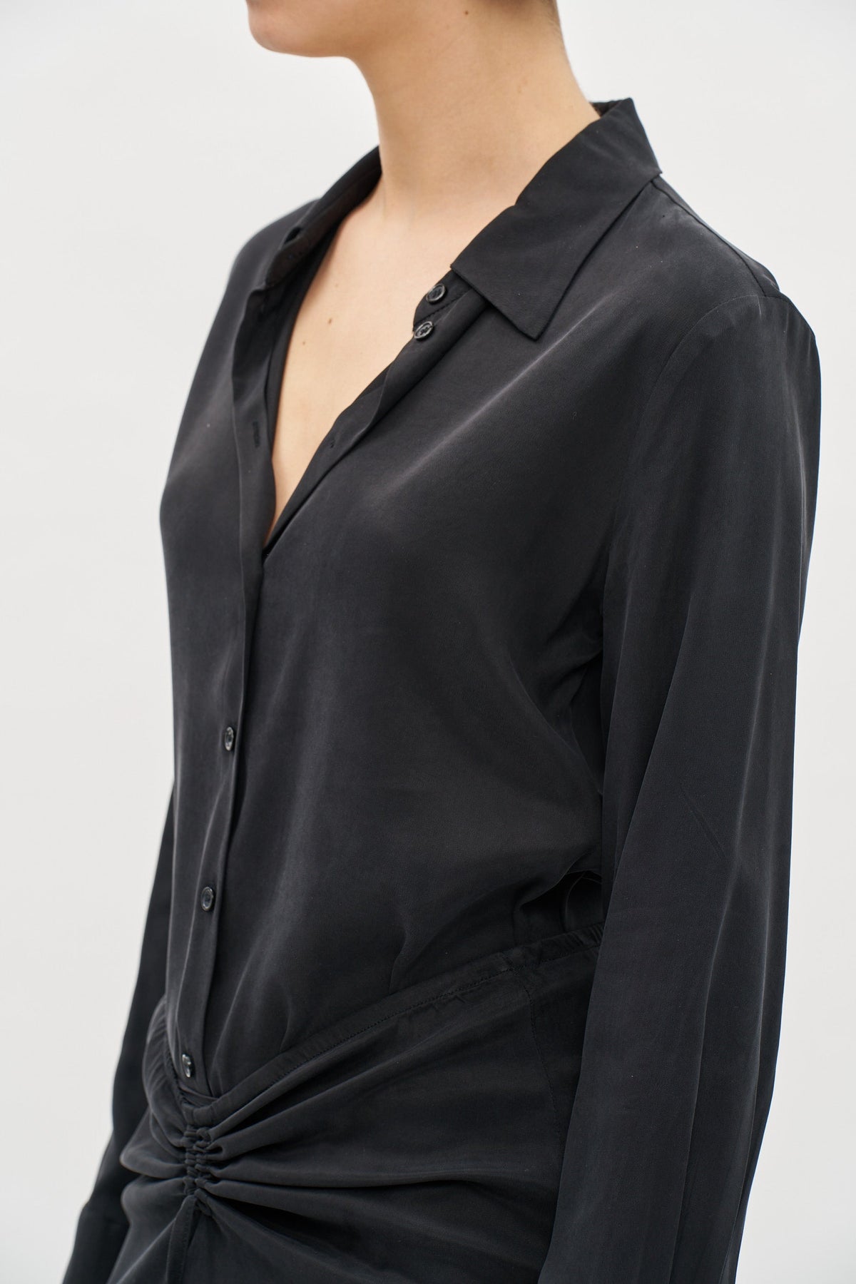Cupro Blouse Black