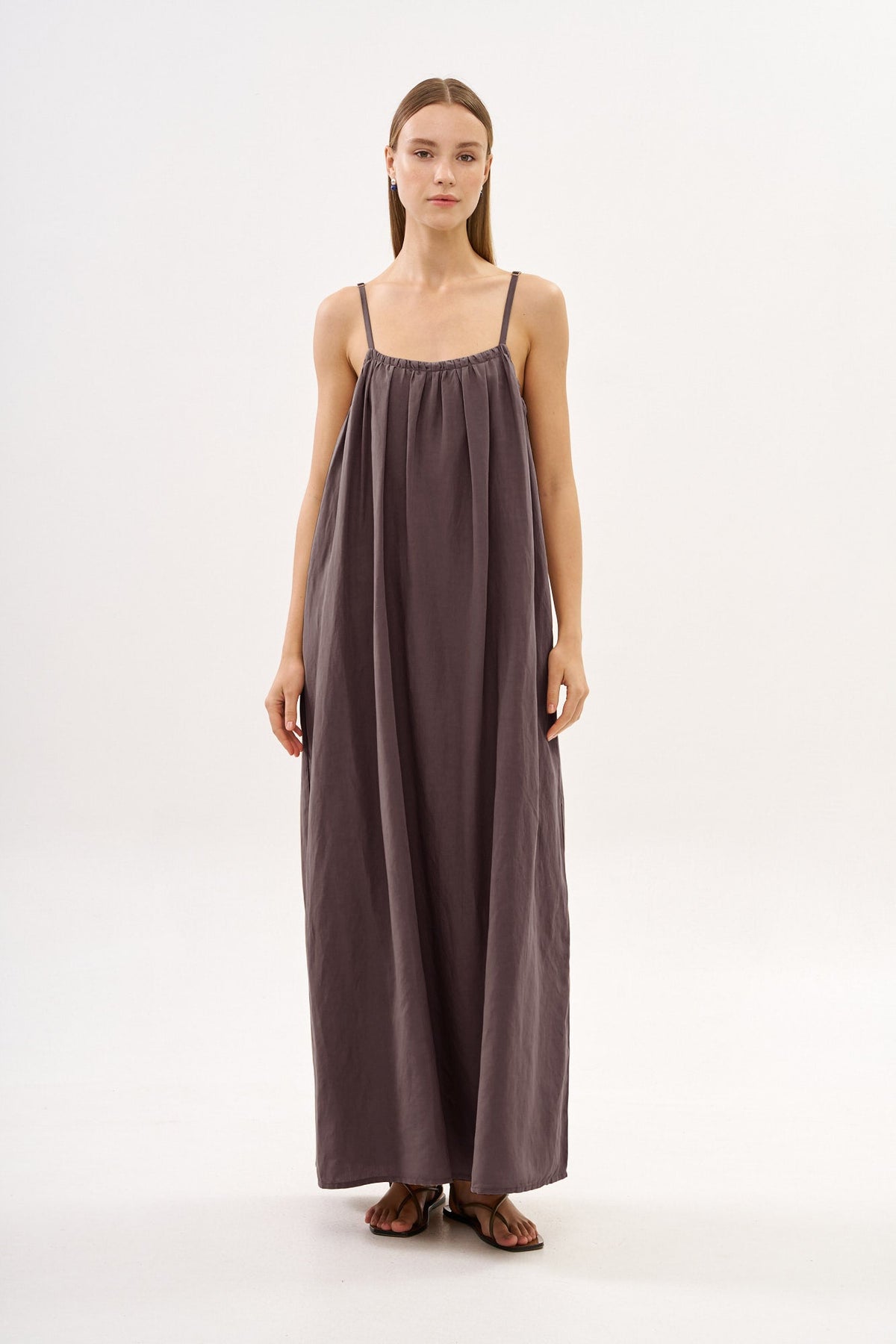 Audrey Dress Dusty Brown