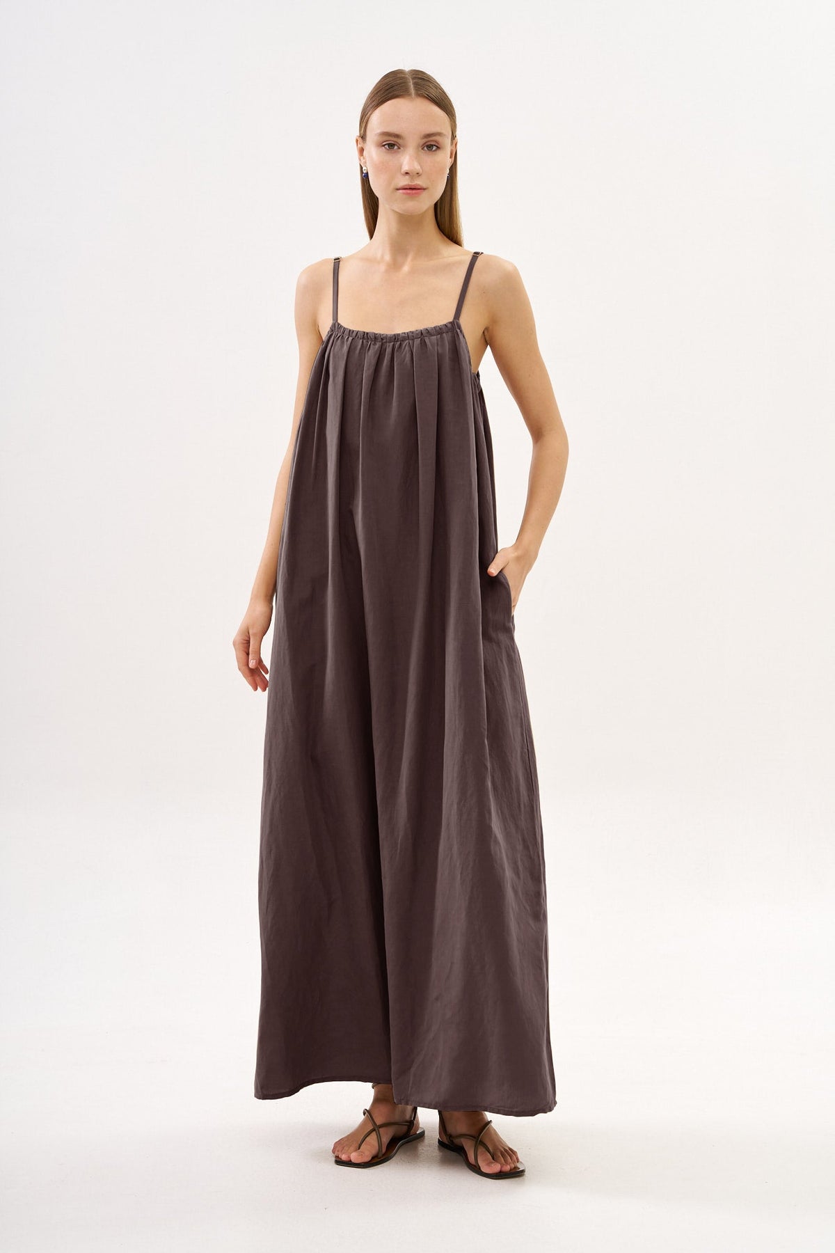 Audrey Dress Dusty Brown