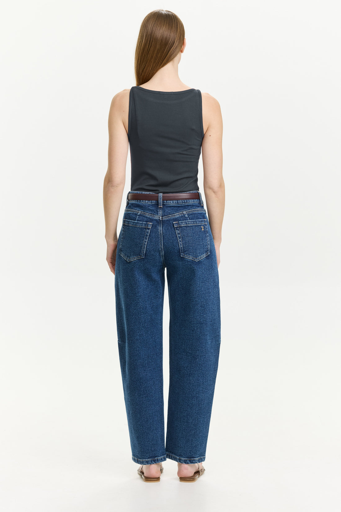 Vera Rib Tank Top Warm Grey