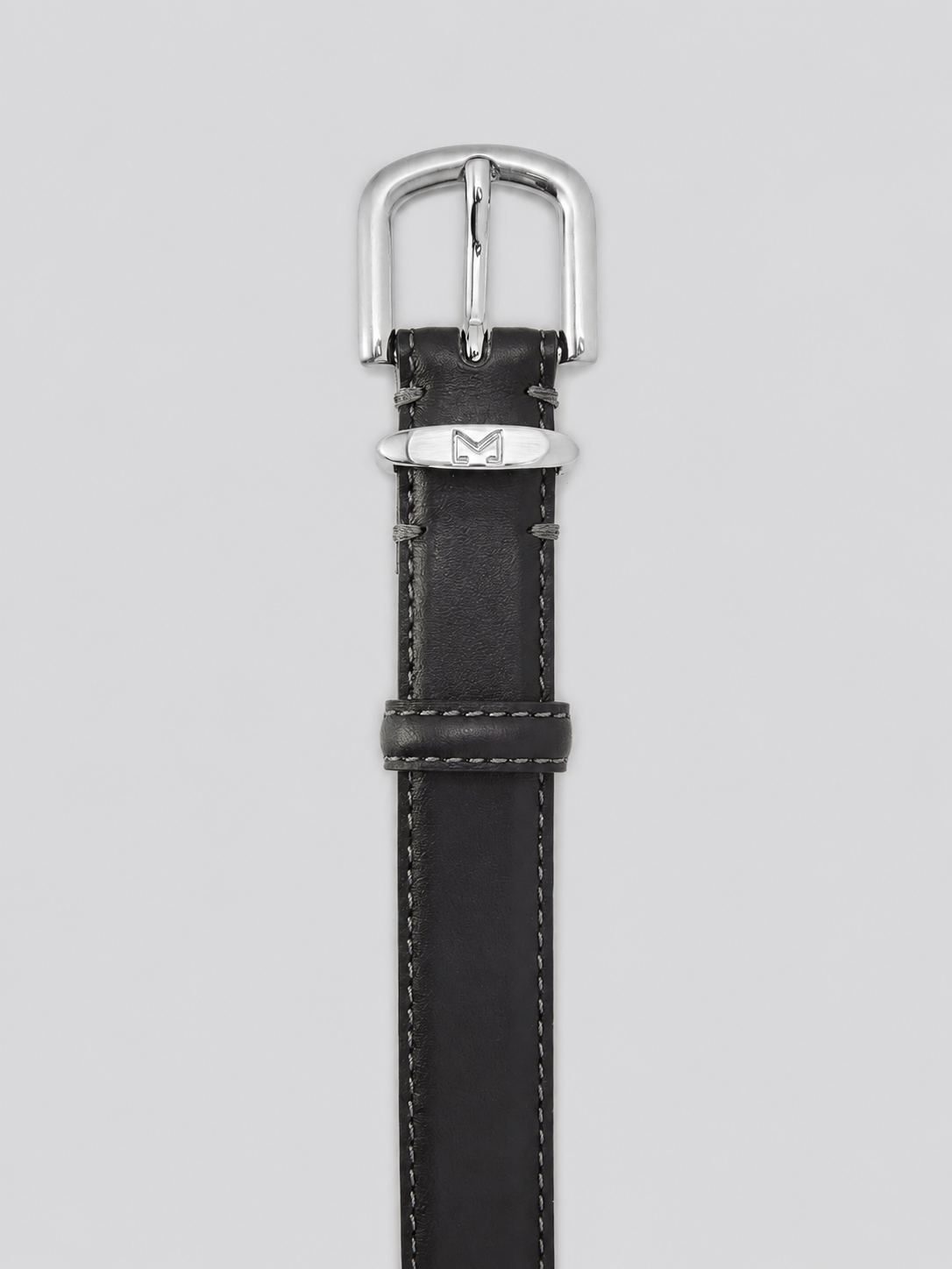 TRES Signature Belt Black Silver