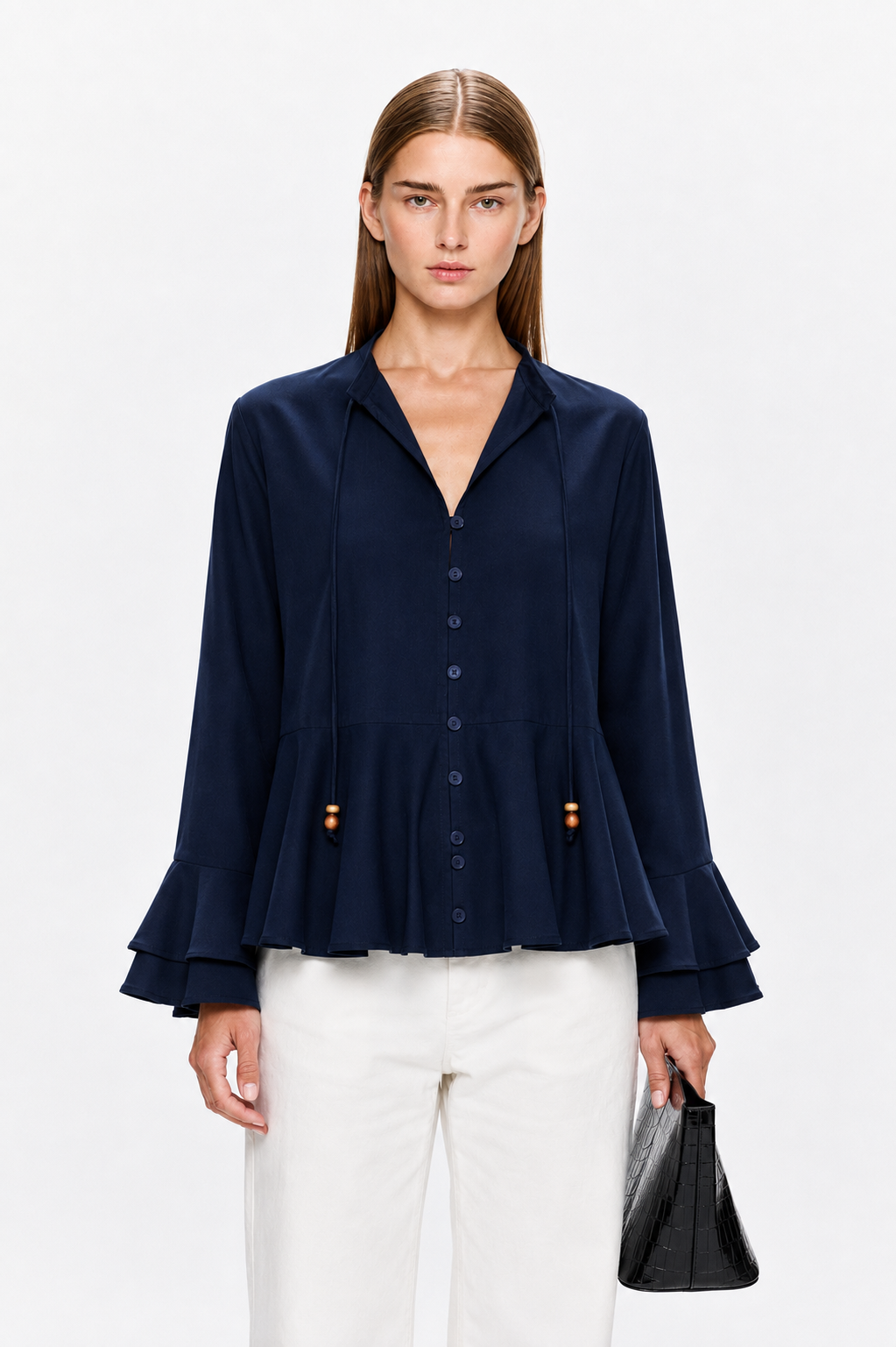 Charlotte Blouse Tencel Blue