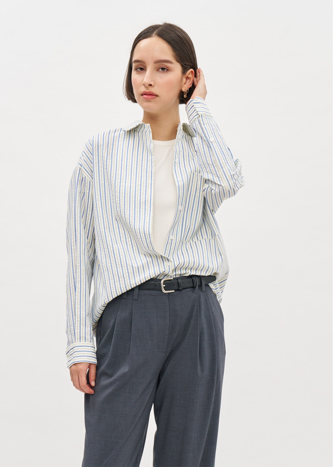 Andy Blouse Blue Stripes