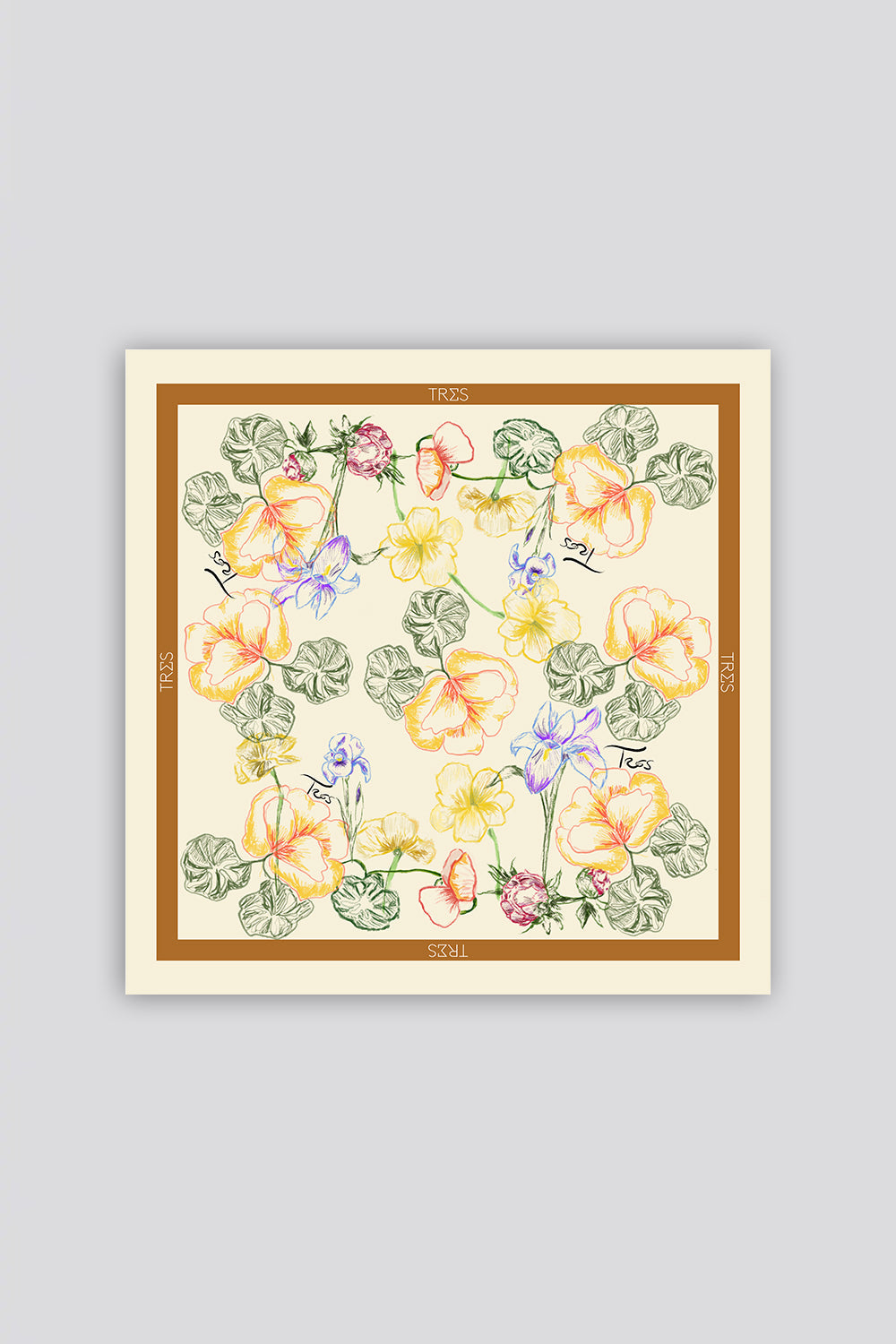 Beige Future Flourish Scarf