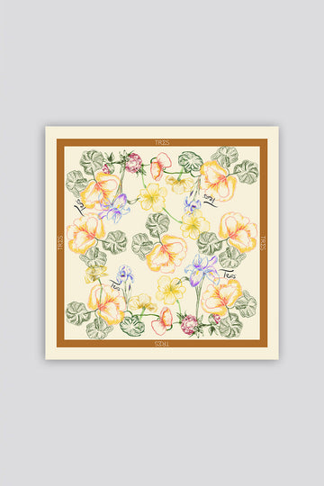 Beige Future Flourish Scarf