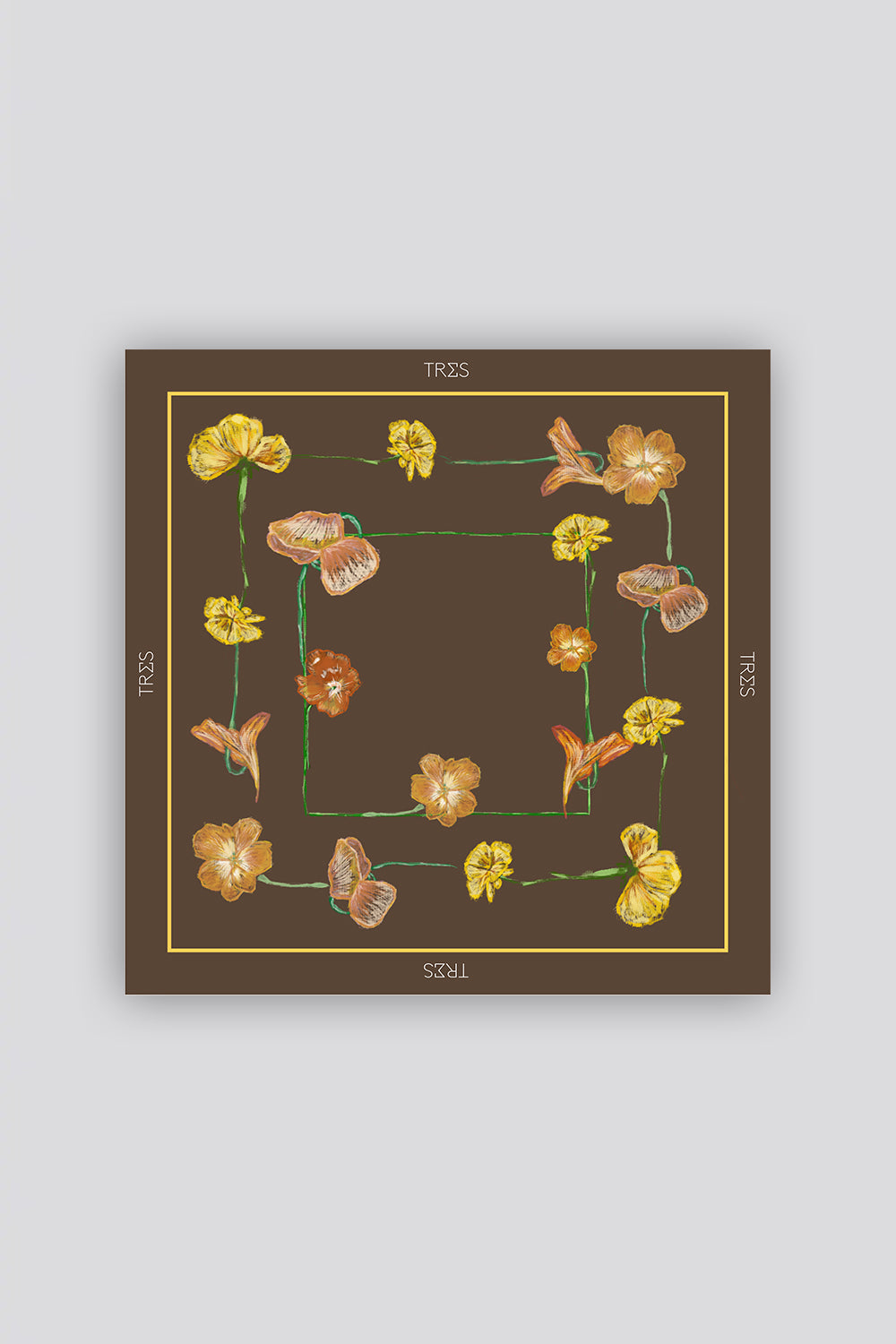 Brown Future Flourish Scarf