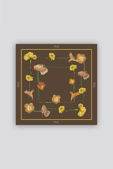 Brown Future Flourish Scarf