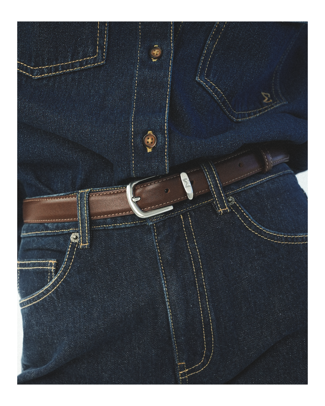 TRES Signature Belt Brown