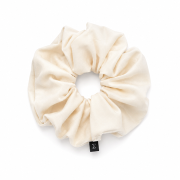 Creme Tencel Scrunchie