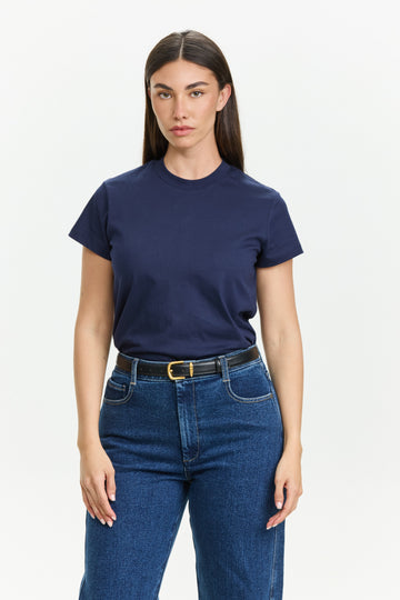 Tres fitted T Dark Blue