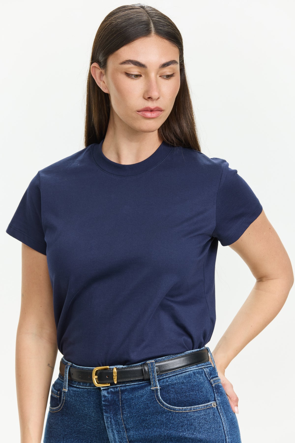 Tres fitted T Dark Blue