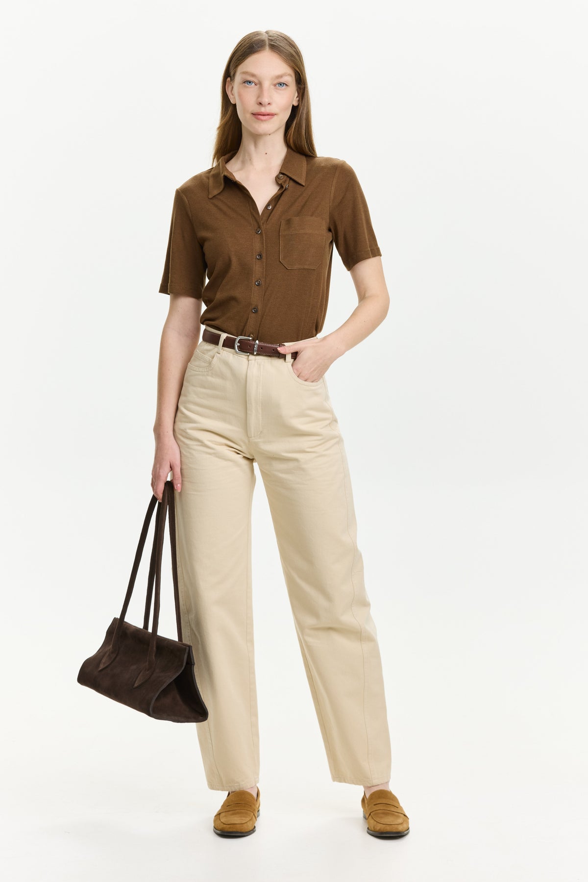 Alison Soft Blouse Brown