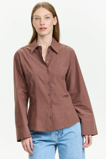 Lilly Rose Blouse Choclate Brown