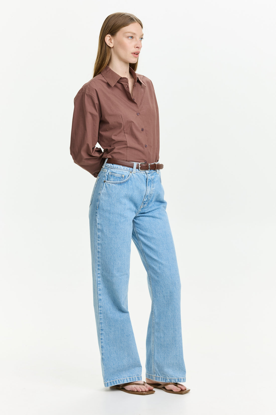 Wide Leg Denim Light Blue