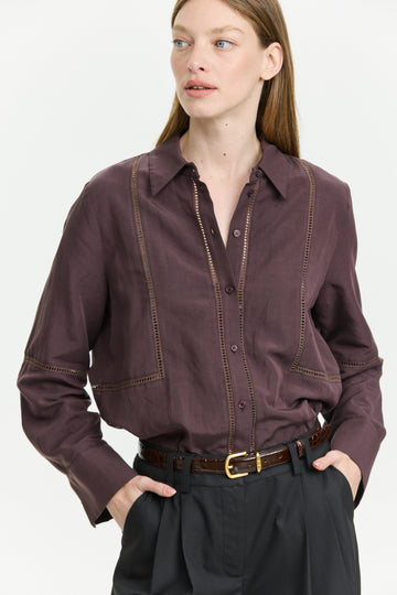 Molly Blouse Choclate Brown