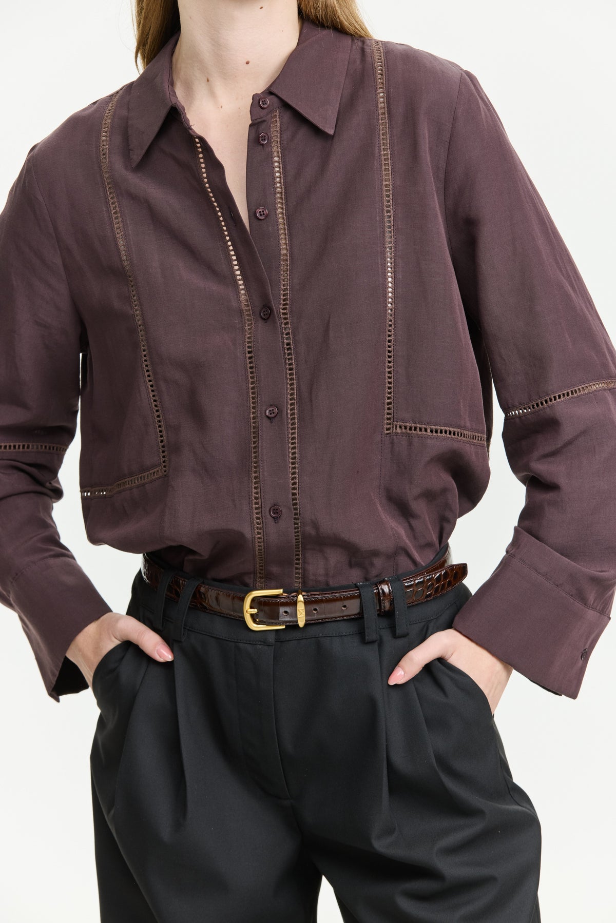 TRES Signature Belt Croco