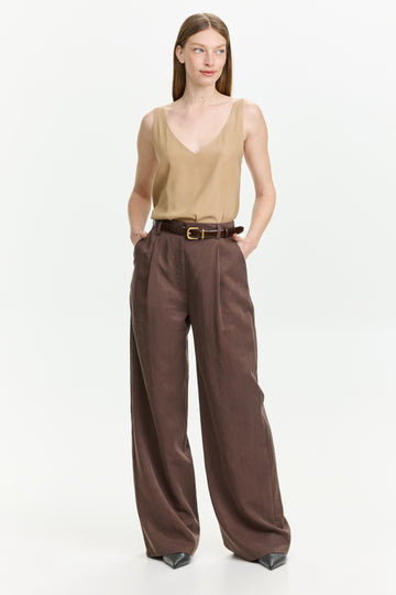 Oliver Cotton Pants Brown