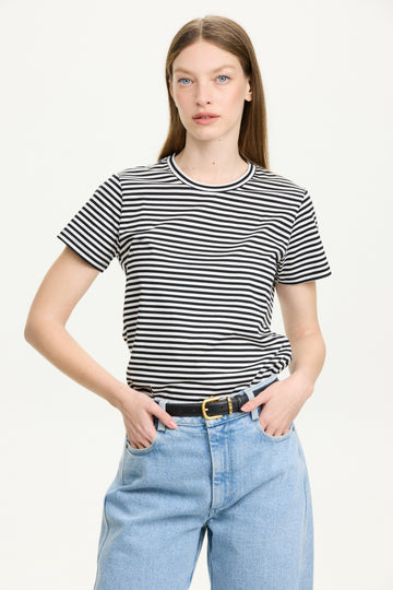 Tres fitted T Stripes Black