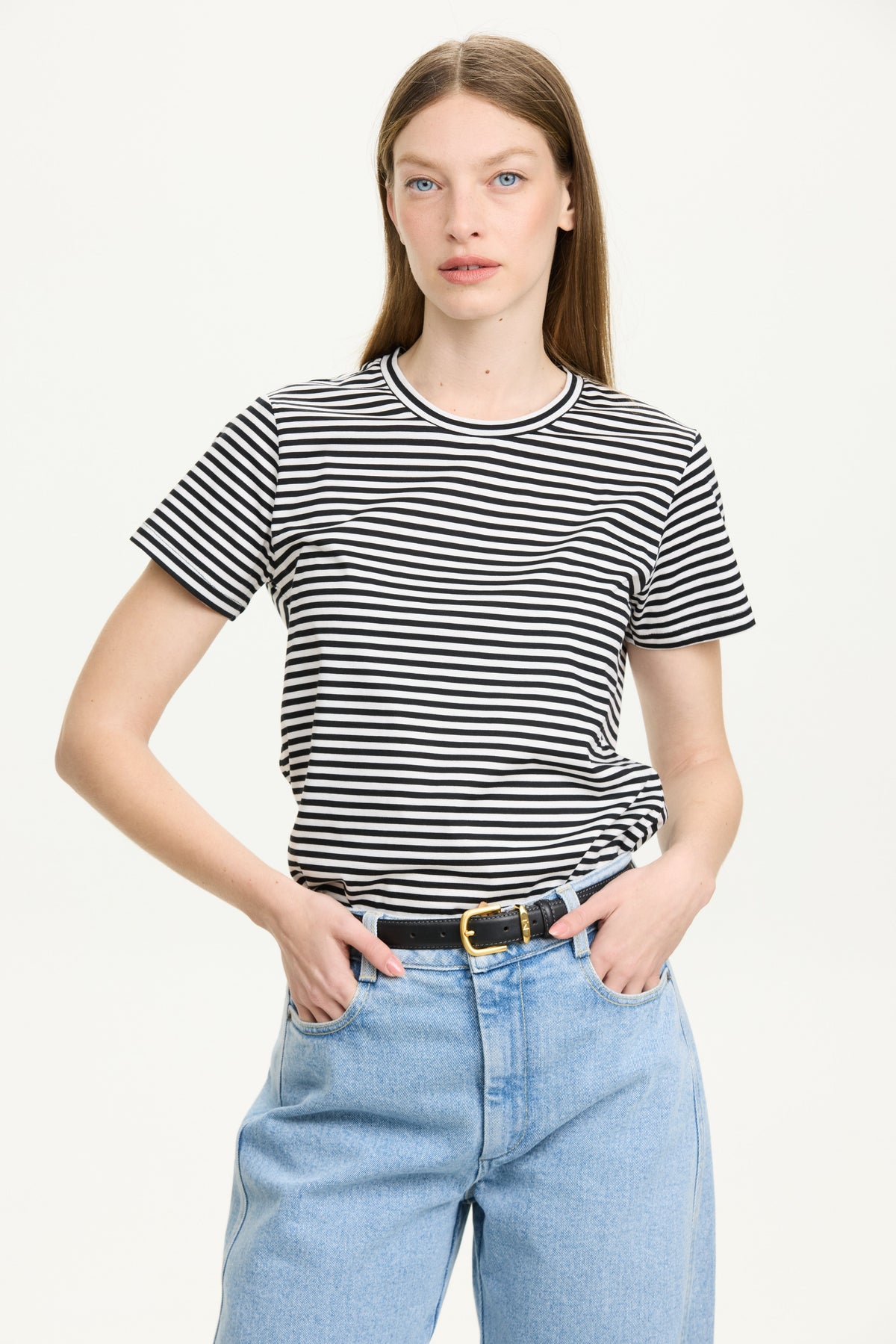 Tres fitted T Stripes Black