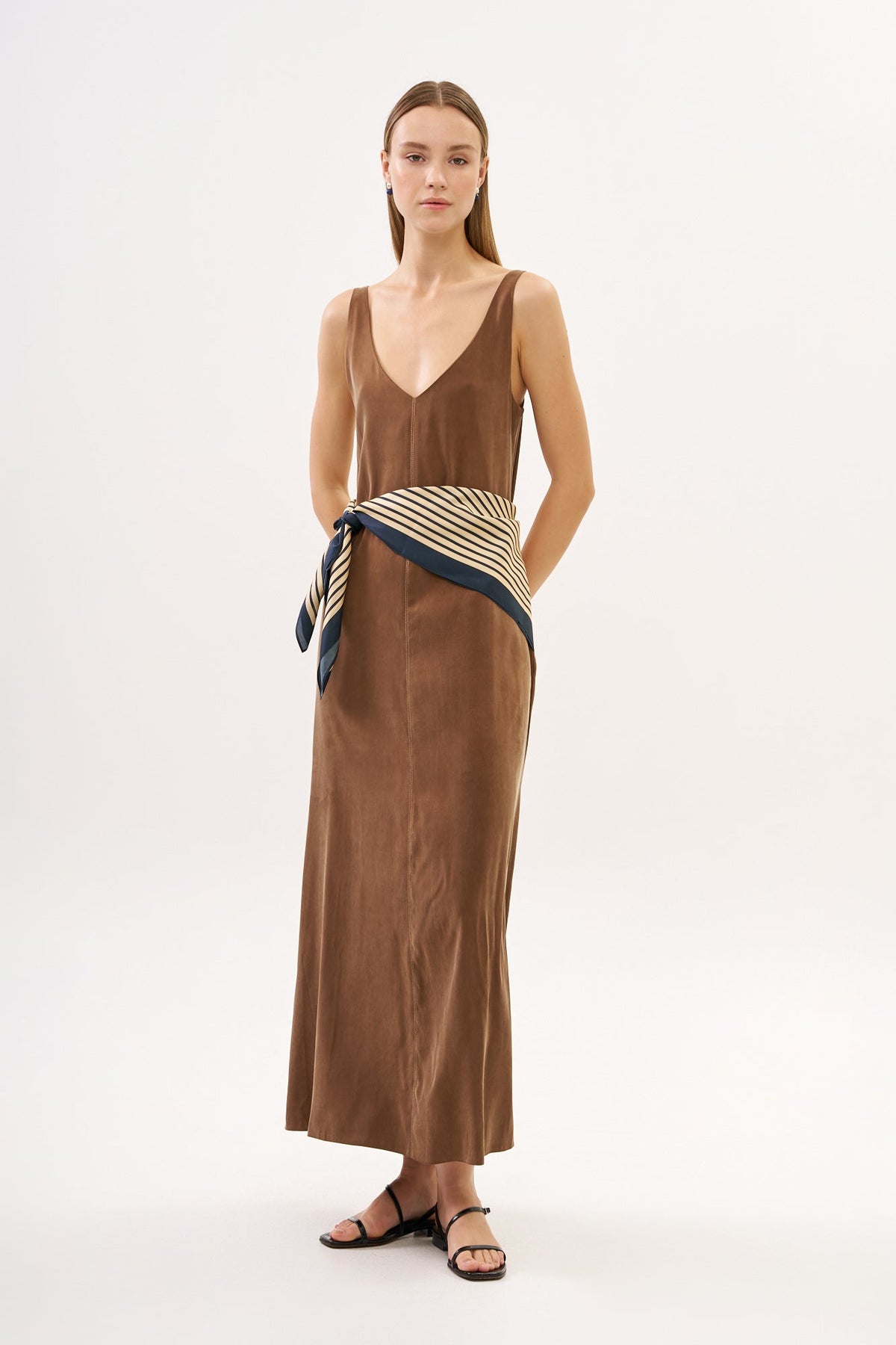Kate Cupro Dress Brown