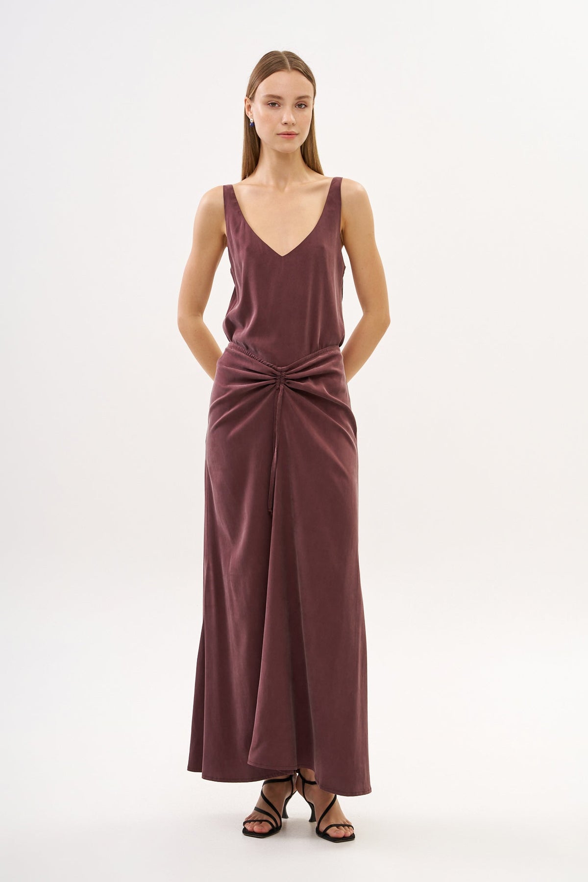 Erin Top Cupro Bordeaux
