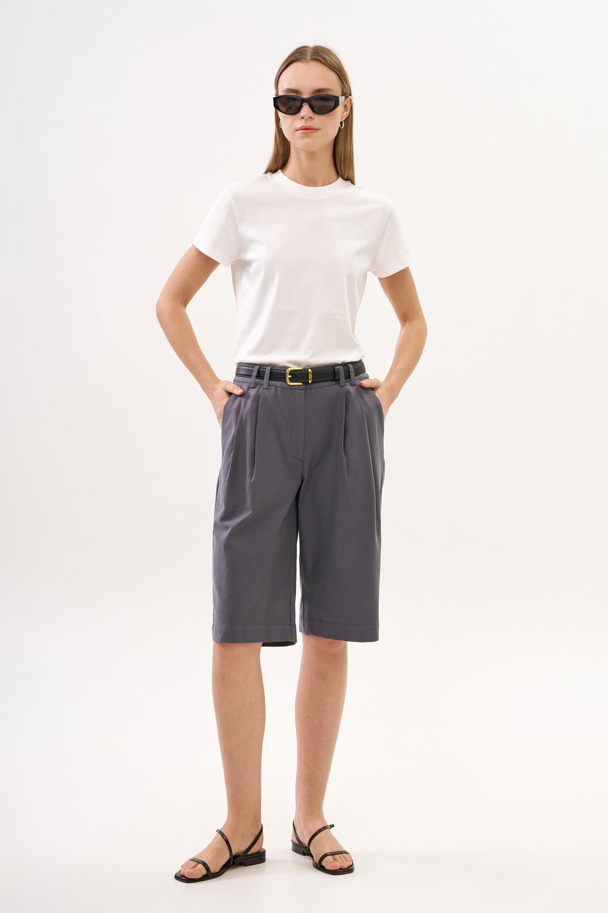 Noah Bermuda Tencel Grey