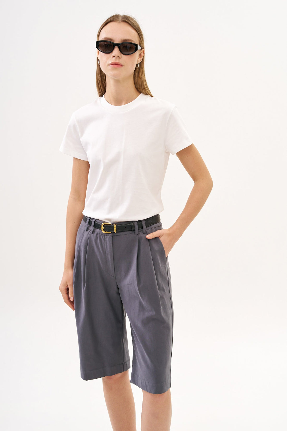 Noah Bermuda Tencel Grey