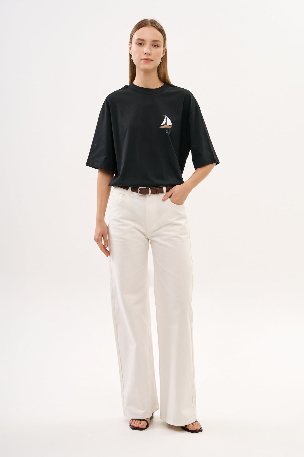 Le Femmes Oversized T Black