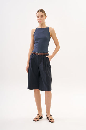 Noah Bermuda Tencel Dark Blue