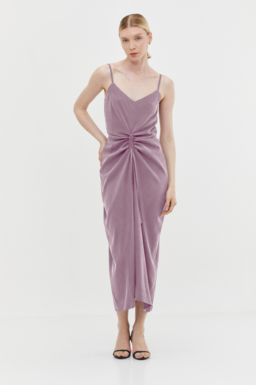 Nina Dress Cupro purple
