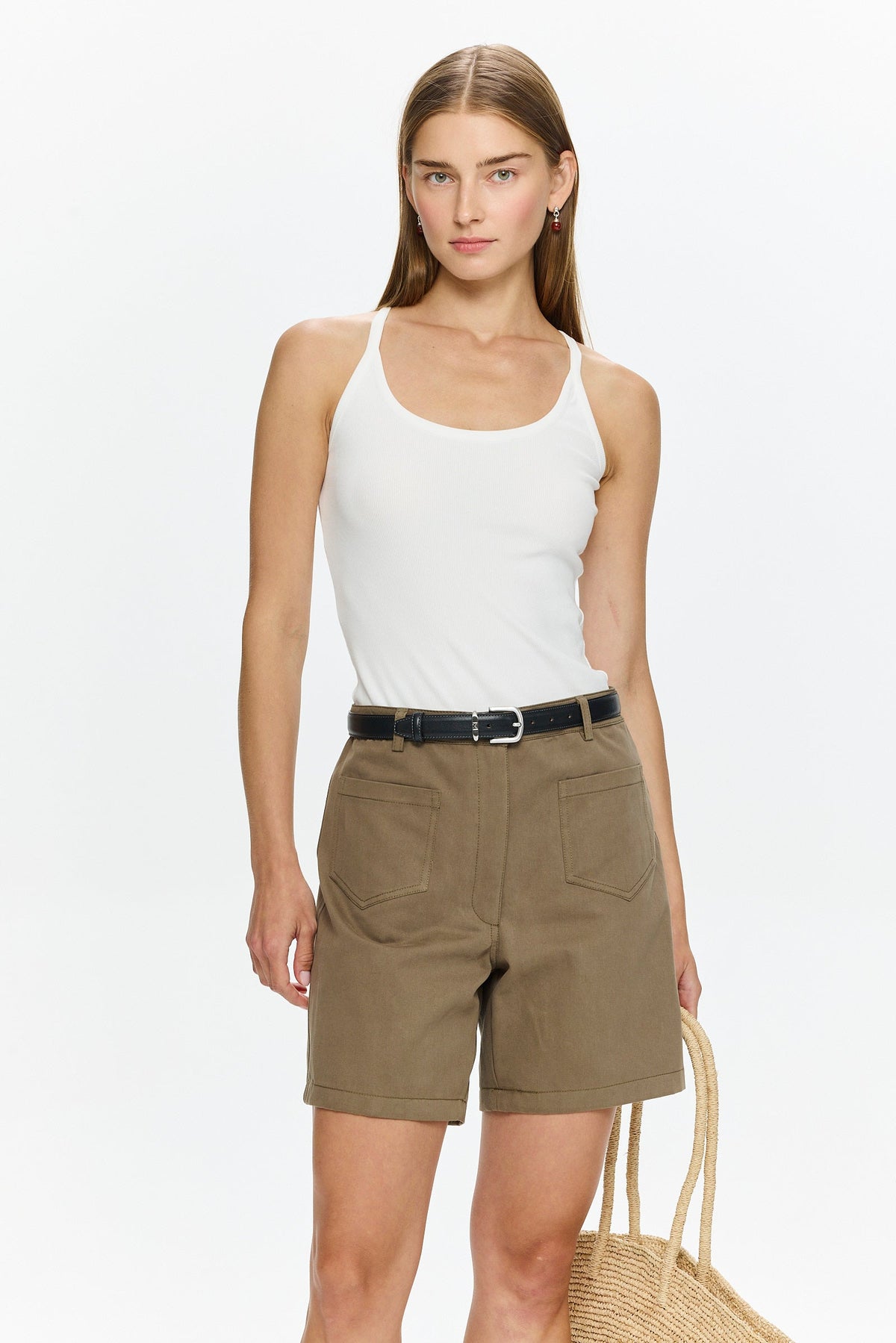 Lin Scop-neck Top White