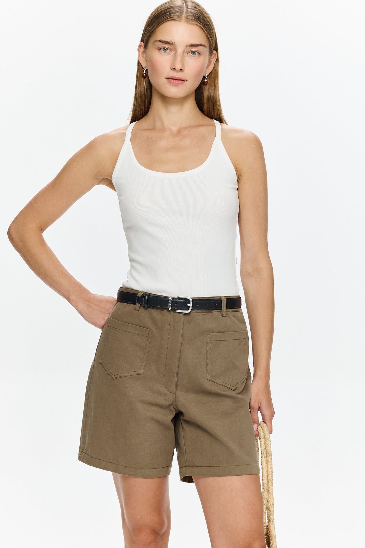 Lin Scop-neck Top White