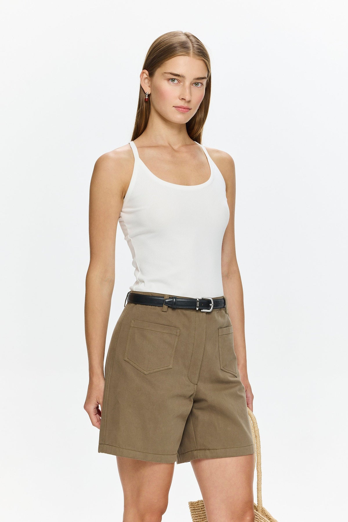 Lin Scop-neck Top White