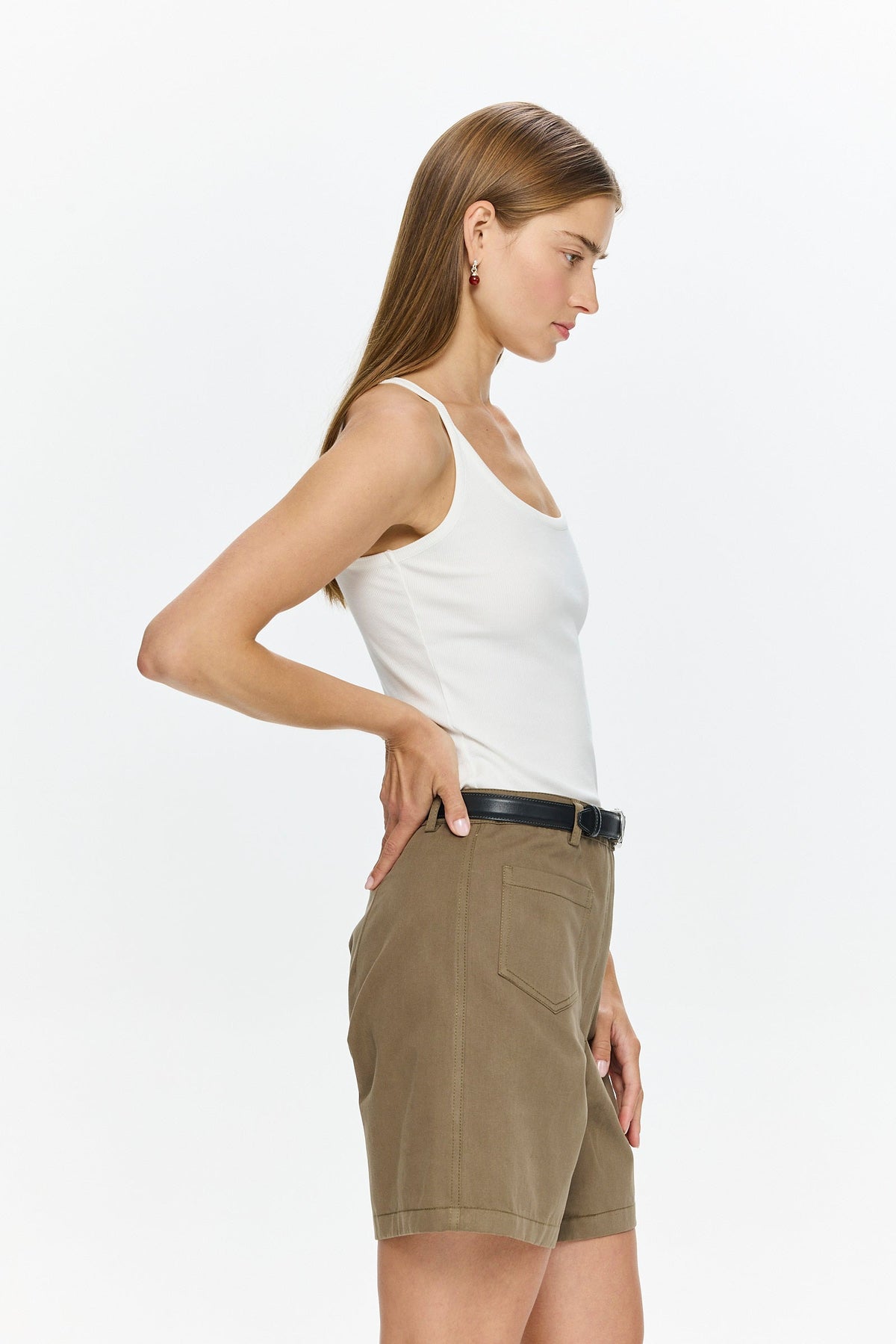 Lin Scop-neck Top White