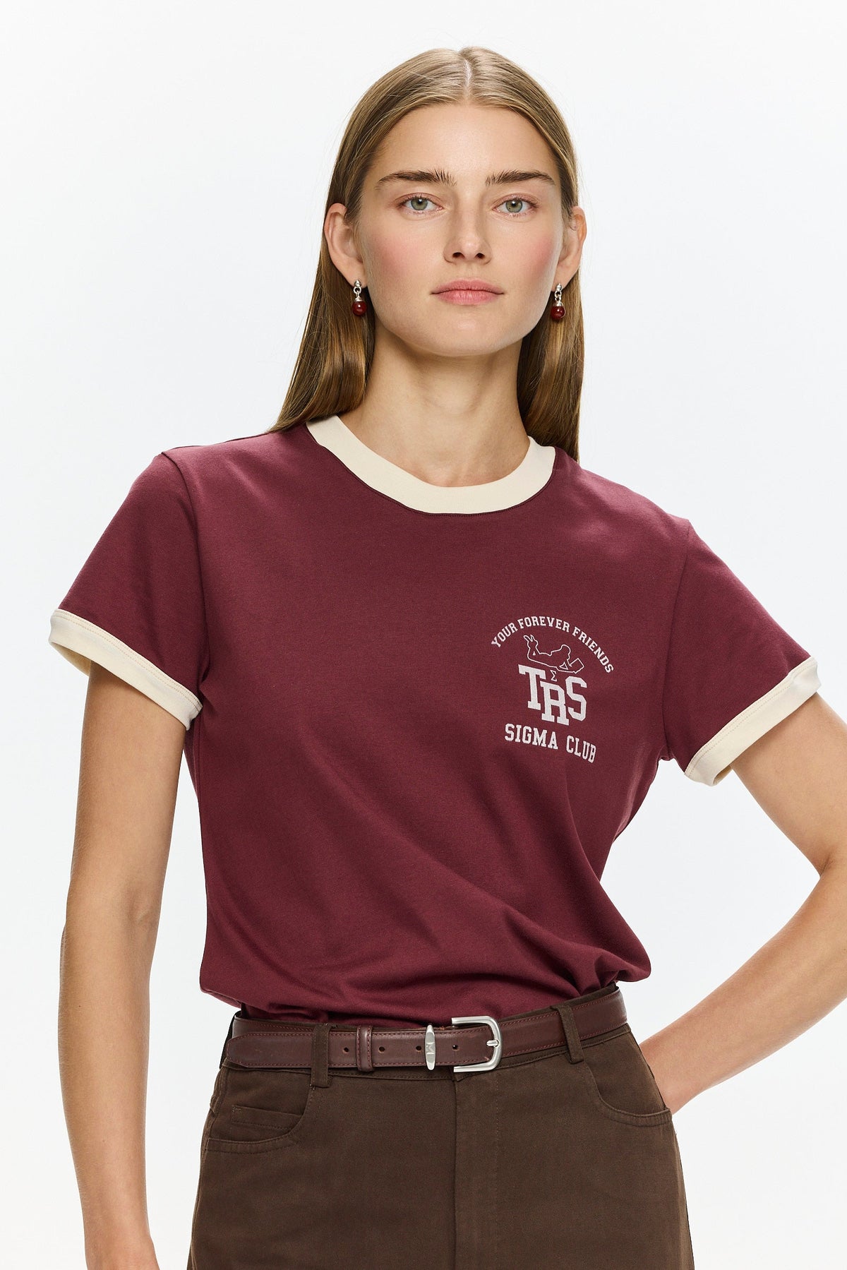 Tres Fitted T Bordeaux Club