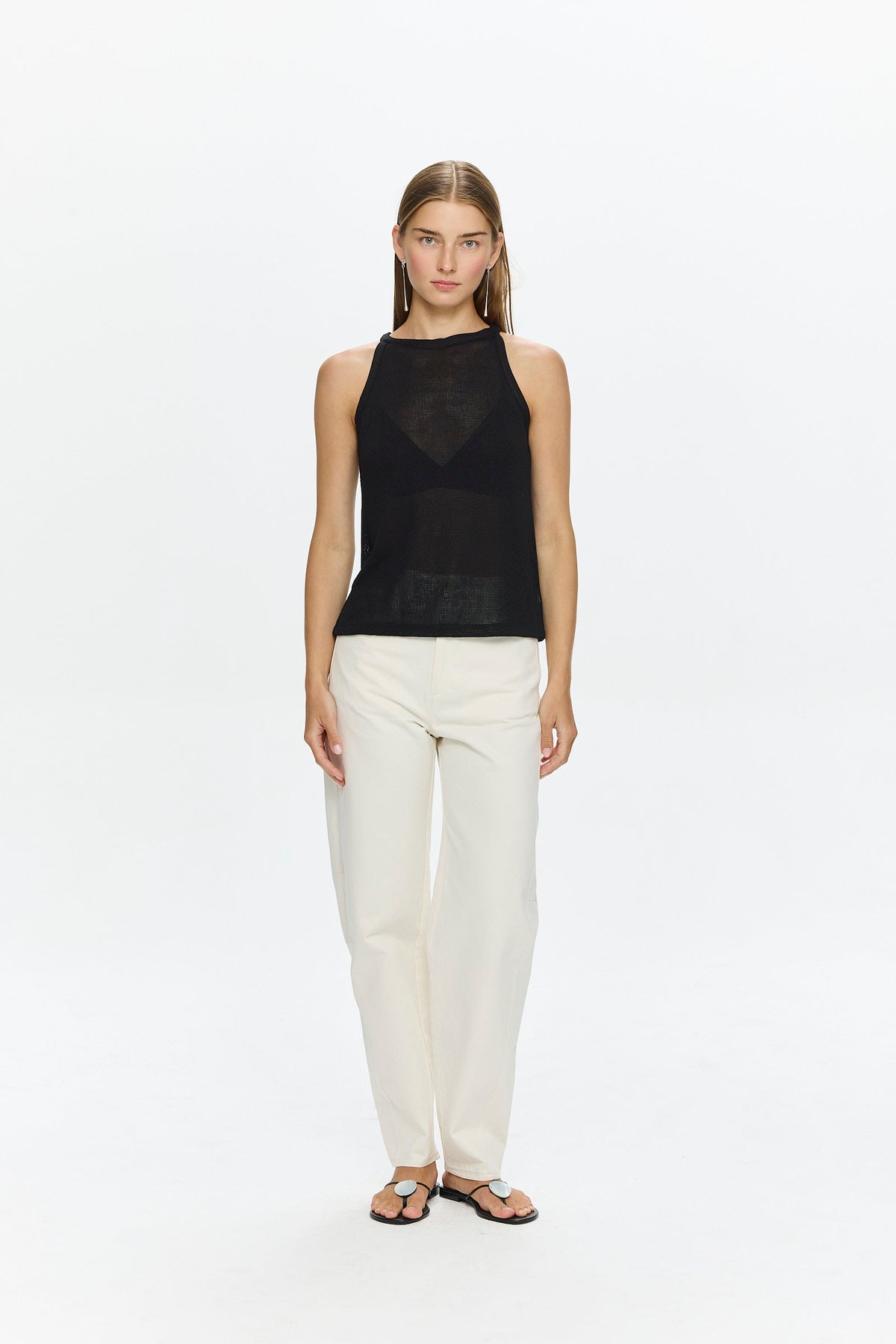 Barrel Leg Pants White