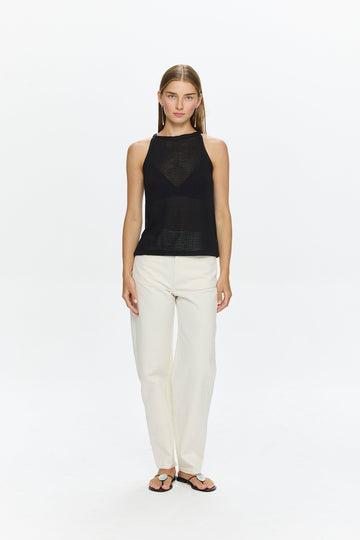 Barrel Leg Pants White