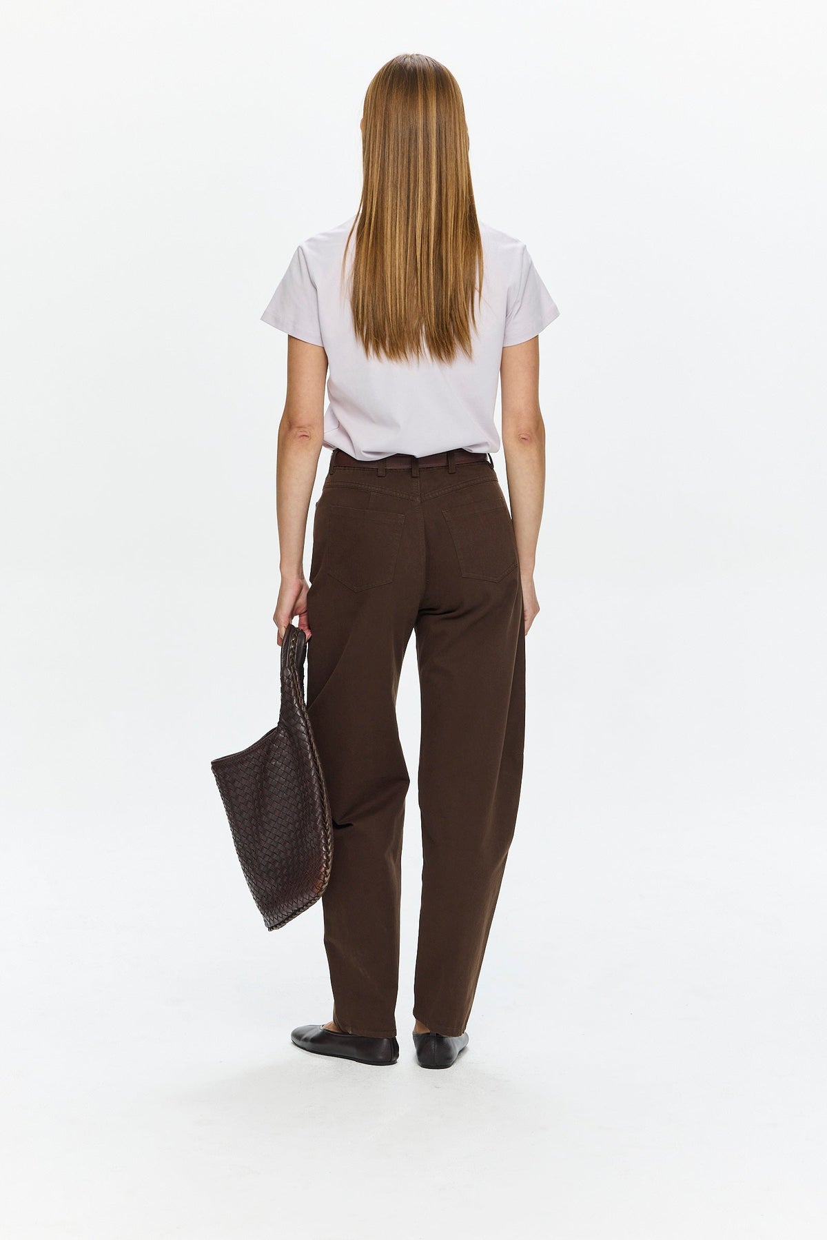Barrel Leg Pants Brown