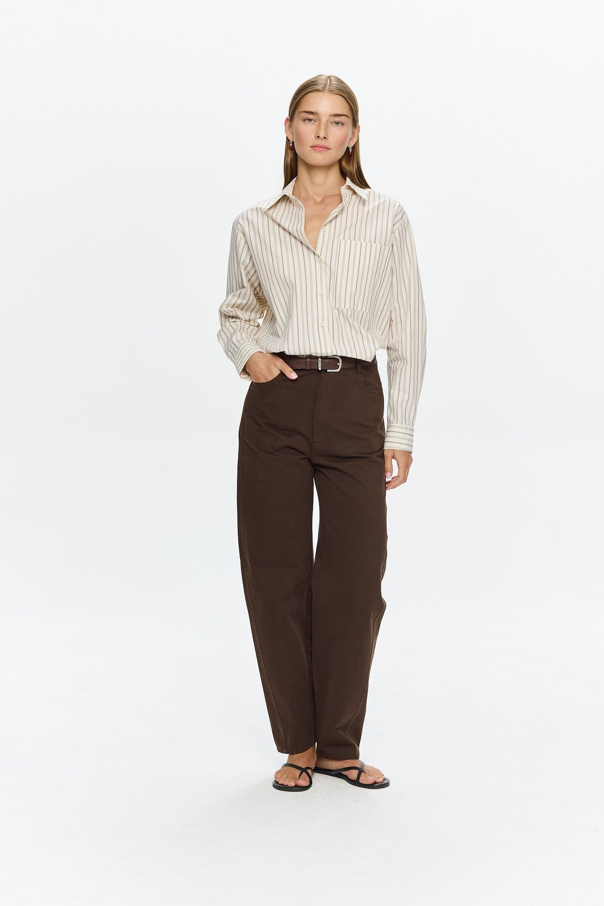 Sam Blouse Bordeax Stripes