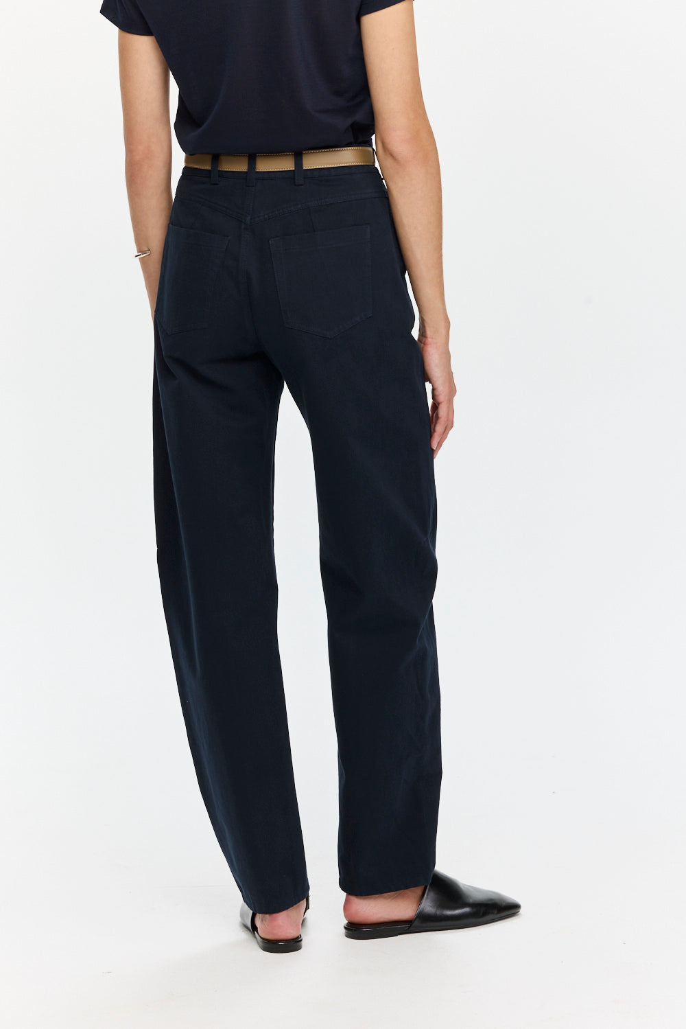 Barrel Leg Pants Navy