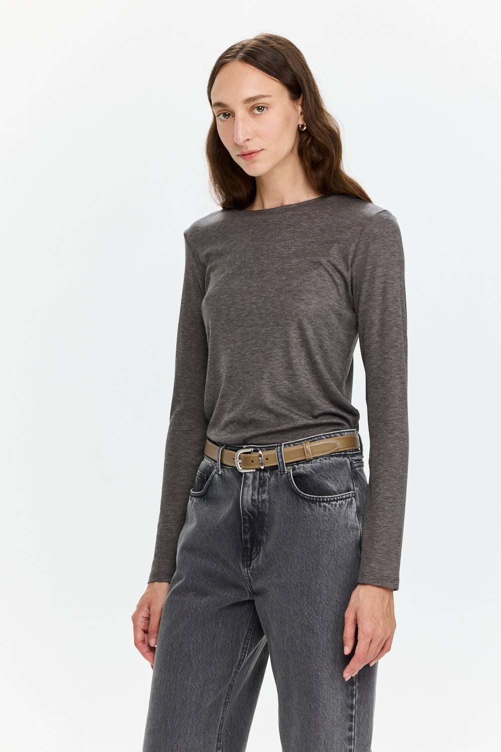 Mili Tencel Silk Top Grey
