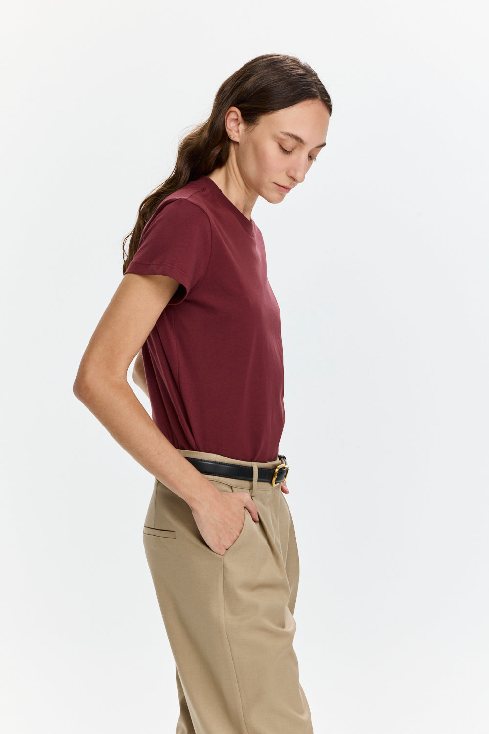 Tres fitted T Bordeaux