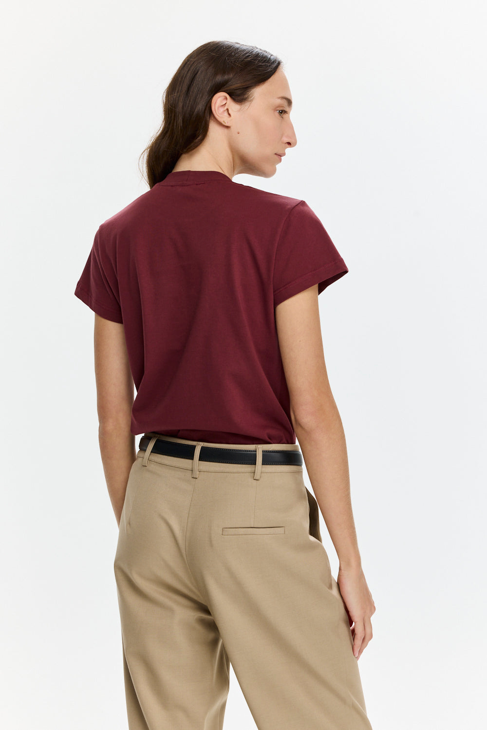 Tres fitted T Bordeaux