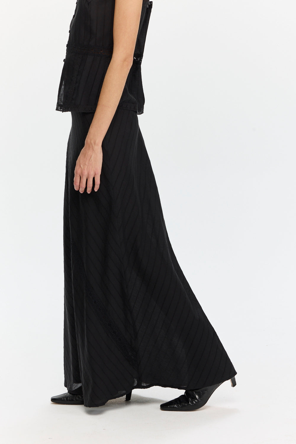 Camille Lace Skirt Black