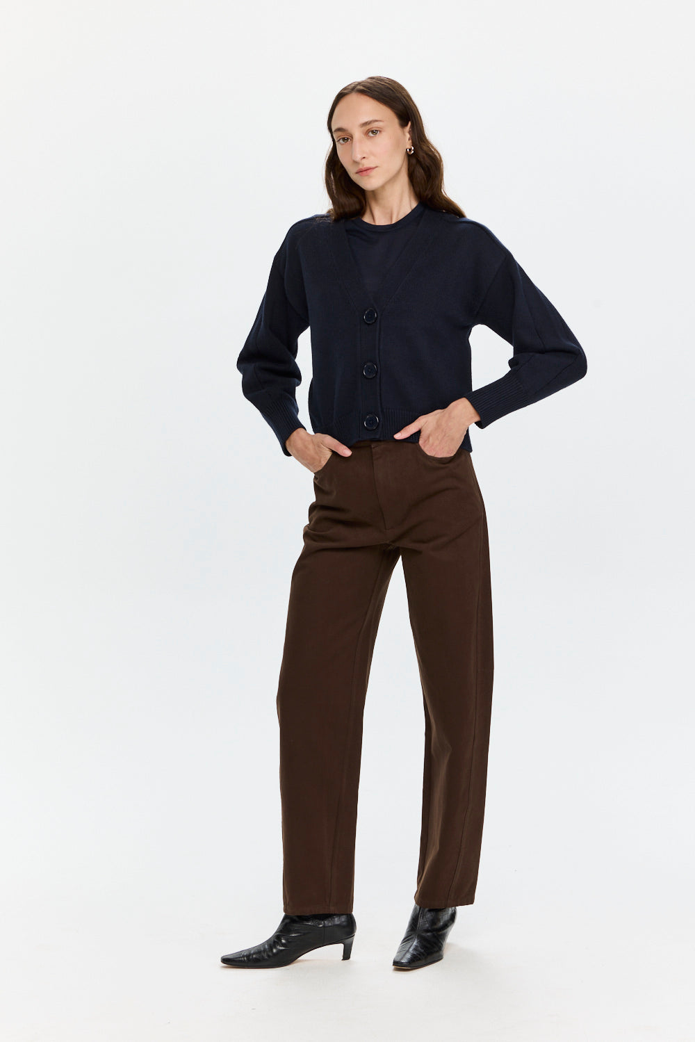 Barrel Leg Pants Brown