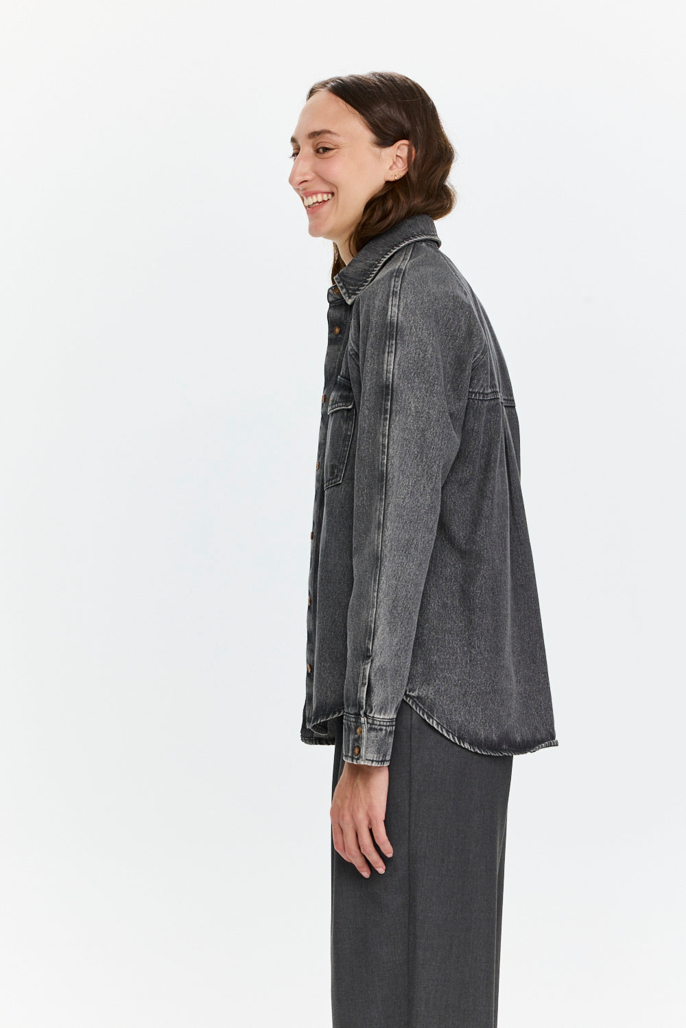 Denim Shirt Washed Grey