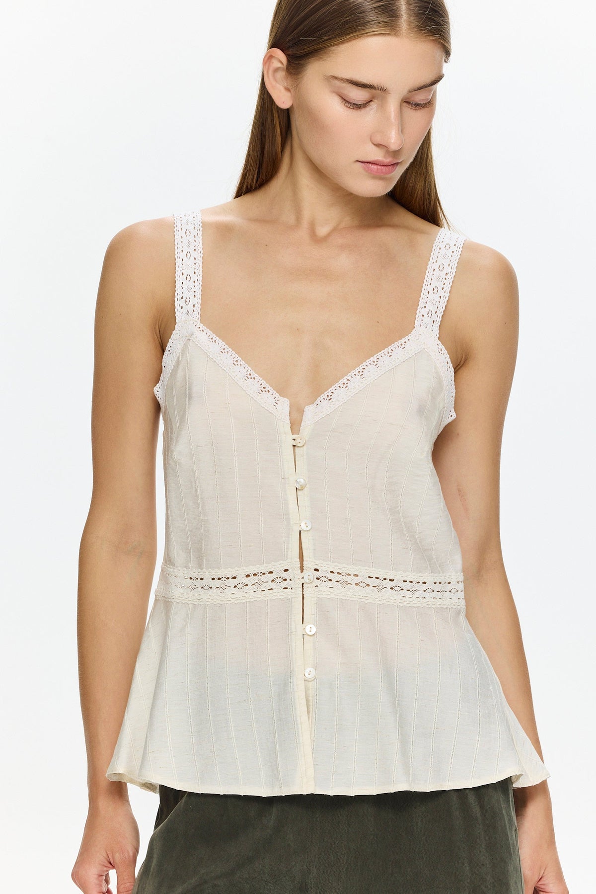 Emma Lace Top Creme
