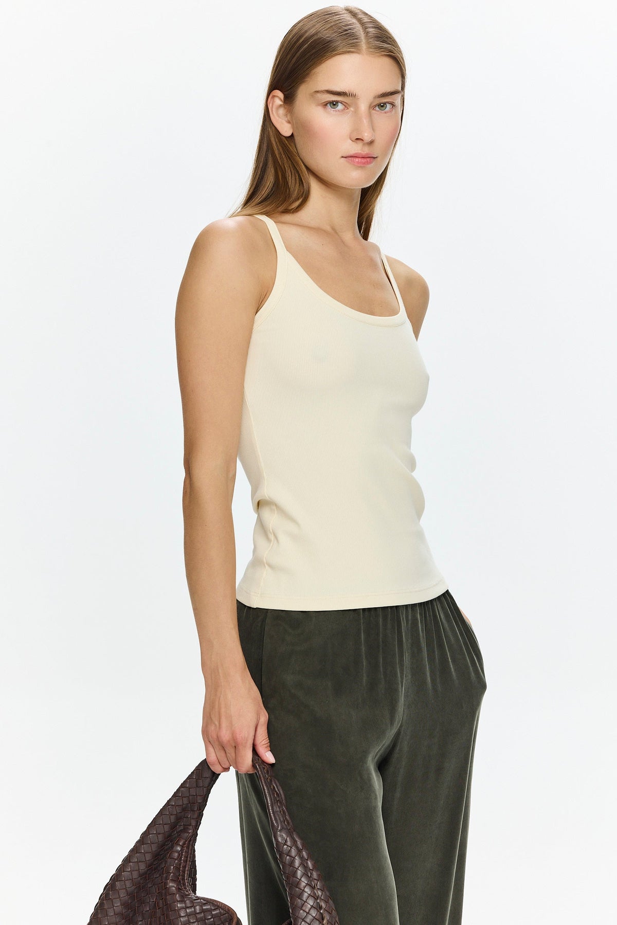 Lin Scop-neck Top Butter Yellow