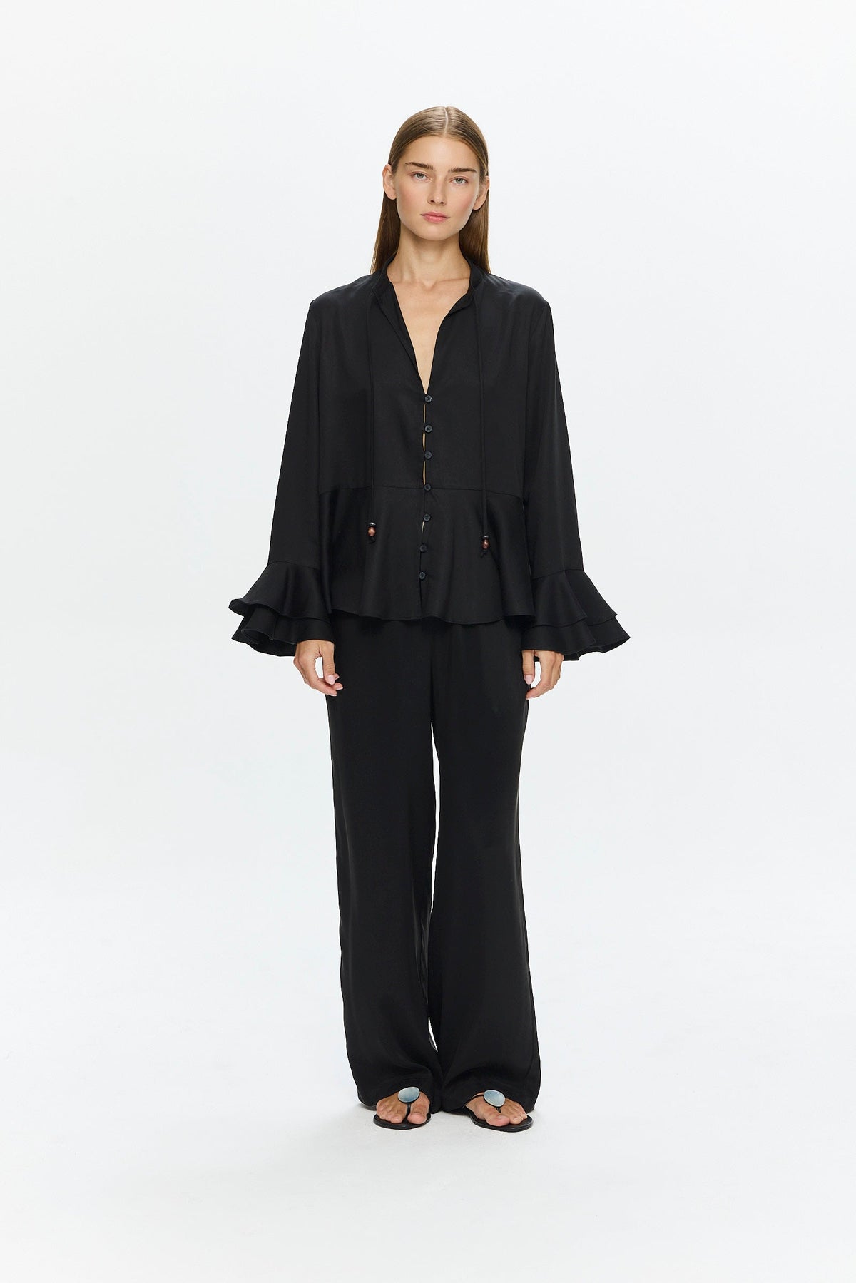 Charlotte Blouse Tencel Black